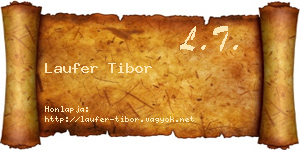 Laufer Tibor névjegykártya
